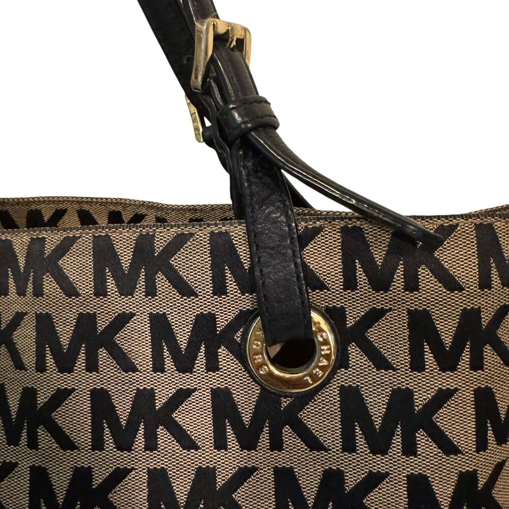 Michael Michael Kors Women's Brown Canvas Shoulder Bag - Picture 7 of 16